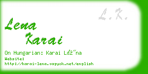lena karai business card